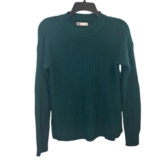 SO Juniors Green Knit Sweater Size XS - Picture 1 of 7